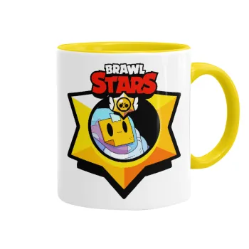 Brawl Stars Sprout, Κούπα χρωματιστή κίτρινη, κεραμική, 330ml