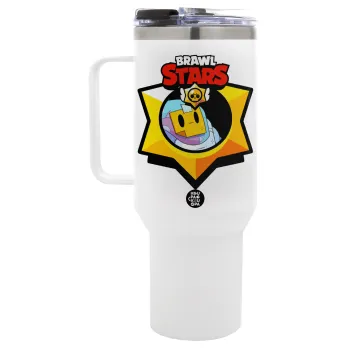 Brawl Stars Sprout, Mega Tumbler με καπάκι, διπλού τοιχώματος (θερμό) 1,2L