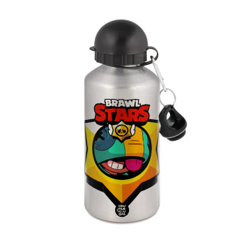 Brawl Stars Leon, Metallic water jug, Silver, aluminum 500ml