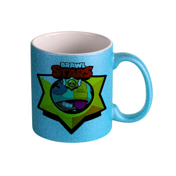 Brawl Stars Leon, Κούπα Σιέλ Glitter που γυαλίζει, κεραμική, 330ml