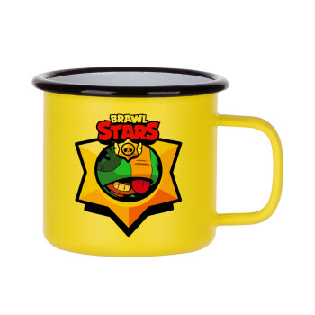 Brawl Stars Leon, Metallic enamel MATT Yellow cup 360ml