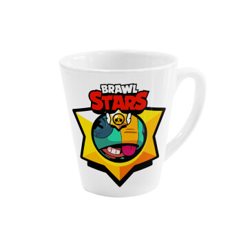 Brawl Stars Leon, Κούπα κωνική Latte Λευκή, κεραμική, 300ml