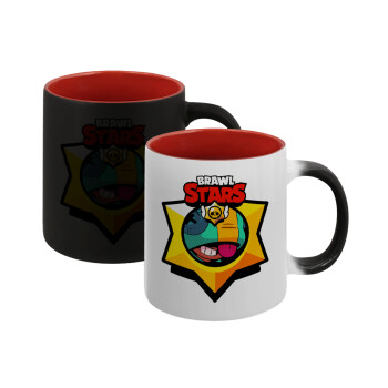 Brawl Stars Leon, Κούπα Μαγική εσωτερικό κόκκινο, κεραμική, 330ml που αλλάζει χρώμα με το ζεστό ρόφημα