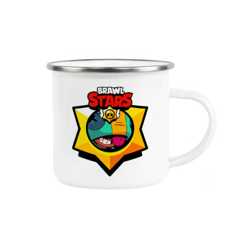 Brawl Stars Leon, Metallic enamel cup white 360ml