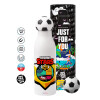 Soccer Metal mug thermos, double wall, 550ml