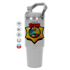 ΓΚΡΙ χρώματος Θερμός Ανοξείδωτο 890ml (30oz) με χερούλι