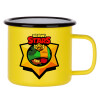 Metallic enamel MATT Yellow cup 360ml