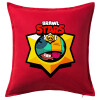 Sofa cushion RED 50x50cm includes filling