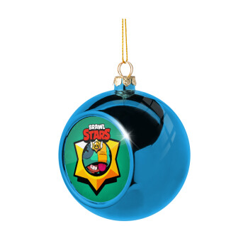 Brawl Stars Leon, Blue Christmas tree ball ornament 8cm