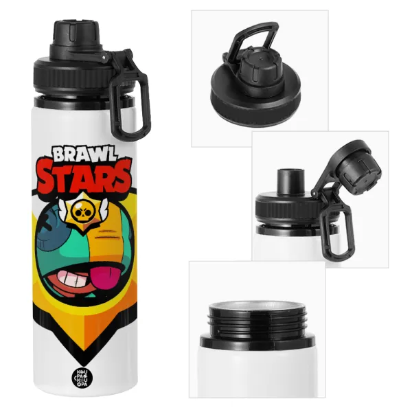 Brawl Stars Leon — Μεταλλικό παγούρι νερού με καπάκι ασφαλείας, αλουμινίου 850ml