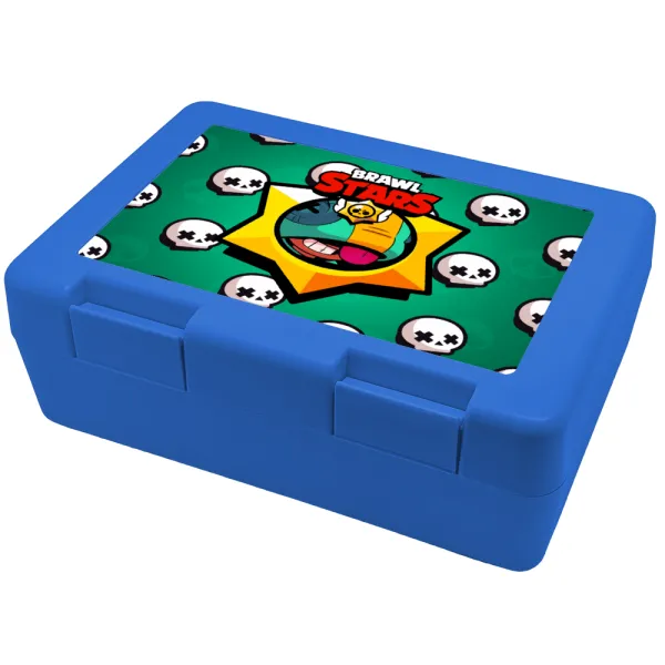 Brawl Stars Leon — Children's cookie container BLUE 185x128x65mm (BPA free plastic)