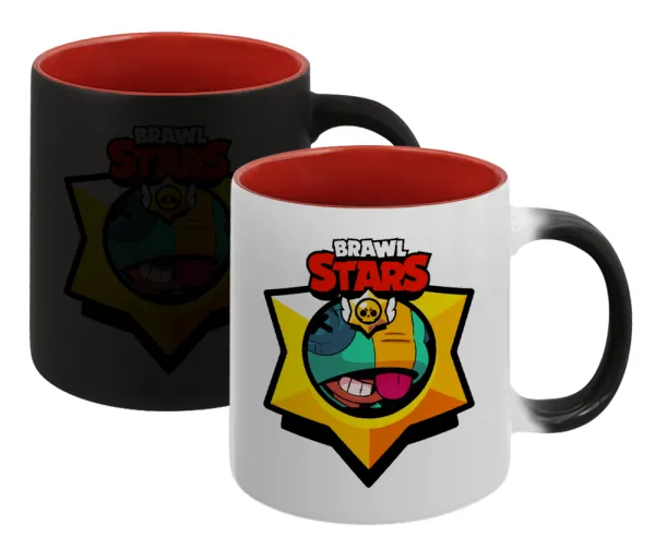Brawl Stars Leon — Κούπα Μαγική εσωτερικό κόκκινο, κεραμική, 330ml που αλλάζει χρώμα με το ζεστό ρόφημα