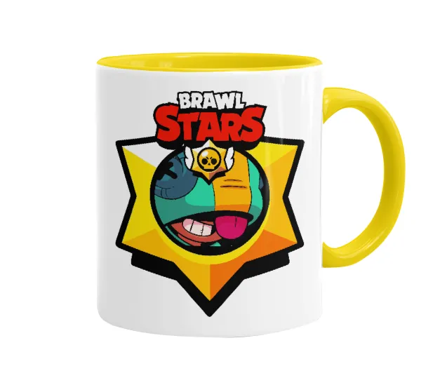 Brawl Stars Leon — Mug colored yellow, ceramic, 330ml