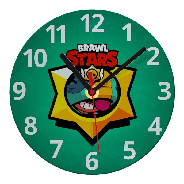 Brawl Stars Leon — Glass wall clock (20cm)