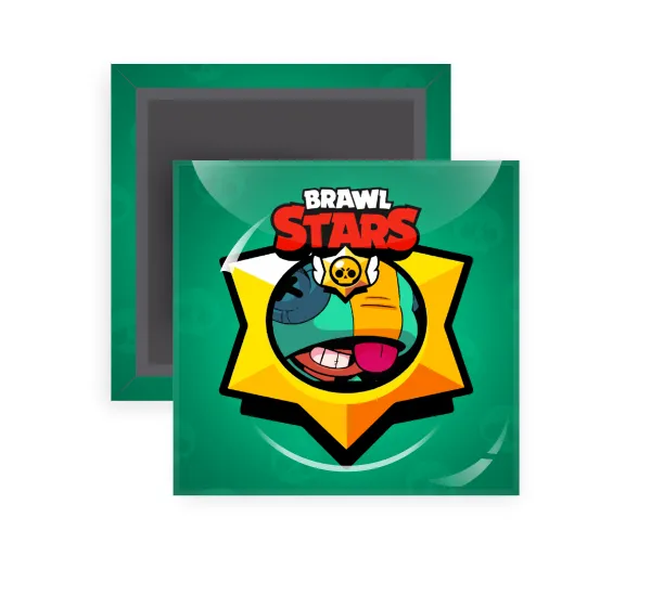 Brawl Stars Leon — Square fridge magnet, 5x5cm