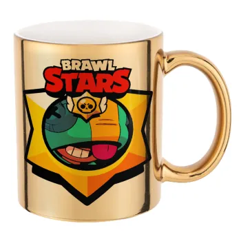 Brawl Stars Leon, Mug ceramic, gold mirror, 330ml