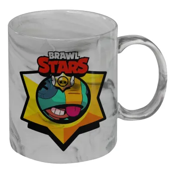 Brawl Stars Leon, Κούπα κεραμική, marble style (μάρμαρο), 330ml