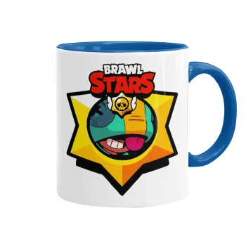 Brawl Stars Leon, Κούπα χρωματιστή μπλε, κεραμική, 330ml