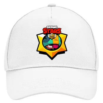 Brawl Stars Leon, Καπέλο Ενηλίκων Baseball, Drill, Λευκό (100% ΒΑΜΒΑΚΕΡΟ, ΕΝΗΛΙΚΩΝ, UNISEX, ONE SIZE)