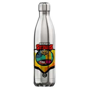 Brawl Stars Leon, Μεταλλικό παγούρι θερμός Inox (Stainless steel), διπλού τοιχώματος, 750ml