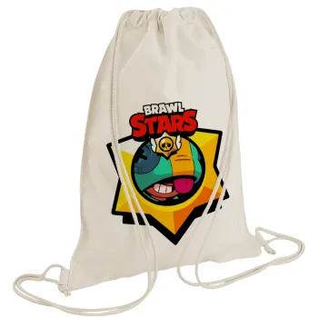 Brawl Stars Leon, Τσάντα πλάτης πουγκί GYMBAG natural (28x40cm)