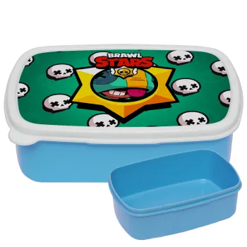 Brawl Stars Leon, ΜΠΛΕ παιδικό δοχείο φαγητού (lunchbox) πλαστικό (BPA-FREE) Lunch Βox M18 x Π13 x Υ6cm