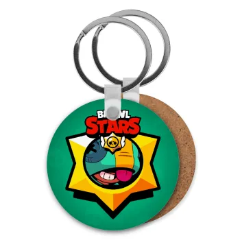 Brawl Stars Leon, Μπρελόκ Ξύλινο στρογγυλό MDF Φ5cm