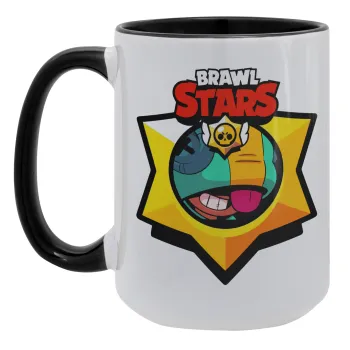 Brawl Stars Leon, Κούπα Mega 15oz, κεραμική Μαύρη, 450ml