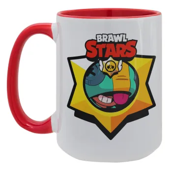 Brawl Stars Leon, Κούπα Mega 15oz, κεραμική Κόκκινη, 450ml