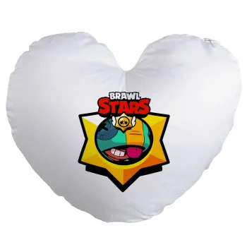 Brawl Stars Leon, Μαξιλάρι καναπέ καρδιά 40x40cm περιέχεται το  γέμισμα