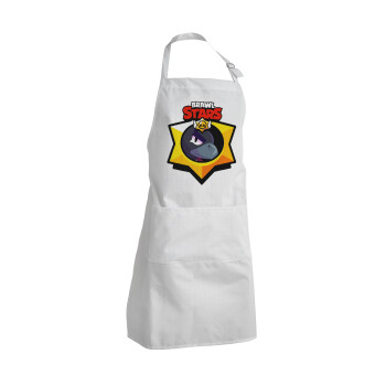 Brawl Stars Crow, Adult Chef Apron (with sliders and 2 pockets)