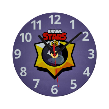 Brawl Stars Crow, Ρολόι τοίχου γυάλινο (20cm)