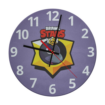 Brawl Stars Crow, Ρολόι τοίχου γυάλινο (30cm)
