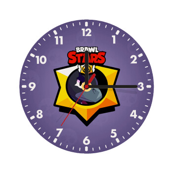 Brawl Stars Crow, Ρολόι τοίχου ξύλινο (20cm)