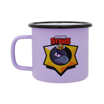 Brawl Stars Crow, Κούπα Μεταλλική εμαγιέ ΜΑΤ Light Pastel Purple 360ml