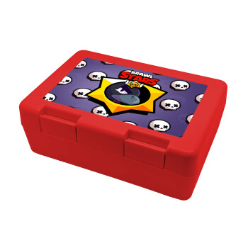 Brawl Stars Crow, Children's cookie container RED 185x128x65mm (BPA free plastic)