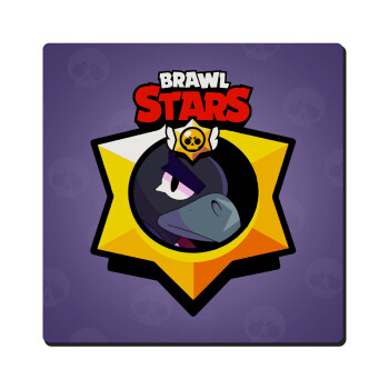 Brawl Stars Crow, Τετράγωνο μαγνητάκι ξύλινο 6x6cm