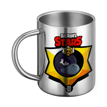 Brawl Stars Crow, Ανοξείδωτη Μεταλλική Κούπα 450ml - Διπλού Τοιχώματος