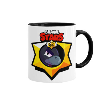 Brawl Stars Crow, Mug colored black, ceramic, 330ml