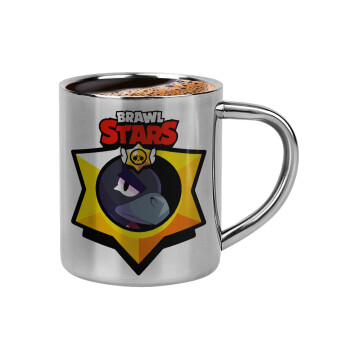 Brawl Stars Crow, Double-wall metal cup for espresso (220ml)