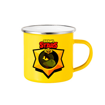 Brawl Stars Crow, Yellow Enamel Metallic Cup 360ml