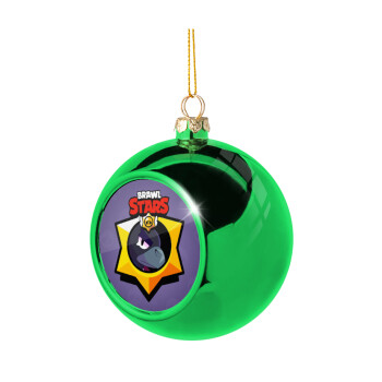 Brawl Stars Crow, Χριστουγεννιάτικη μπάλα δένδρου Πράσινη 8cm