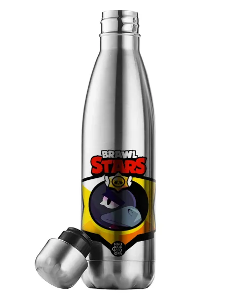 Brawl Stars Crow — Inox (Stainless steel) double-walled metal mug, 500ml