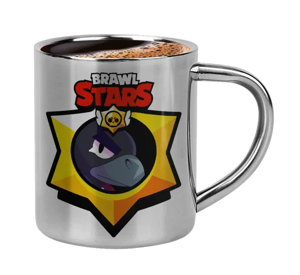 Brawl Stars Crow — Κουπάκι μεταλλικό διπλού τοιχώματος για espresso (220ml)