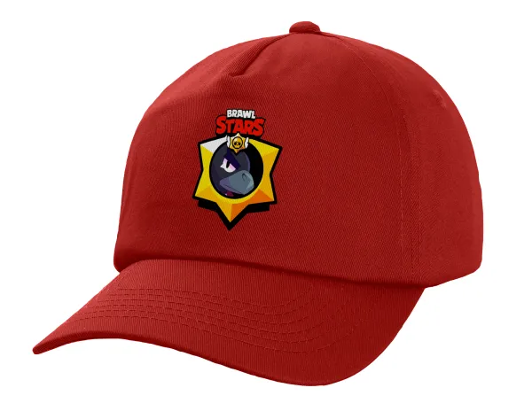 Brawl Stars Crow — Πεντάφυλλο Καπέλο Ενηλίκων Baseball, 100% Βαμβακερό,  Κόκκινο (ΒΑΜΒΑΚΕΡΟ, ΕΝΗΛΙΚΩΝ, UNISEX, ONE SIZE)