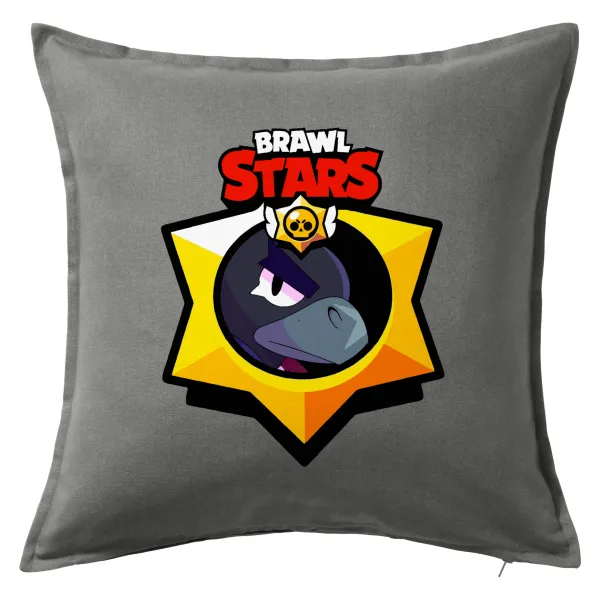 Brawl Stars Crow — Sofa cushion Grey 50x50cm includes filling
