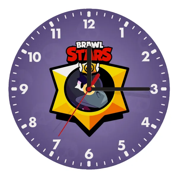 Brawl Stars Crow — Ρολόι τοίχου ξύλινο (20cm)
