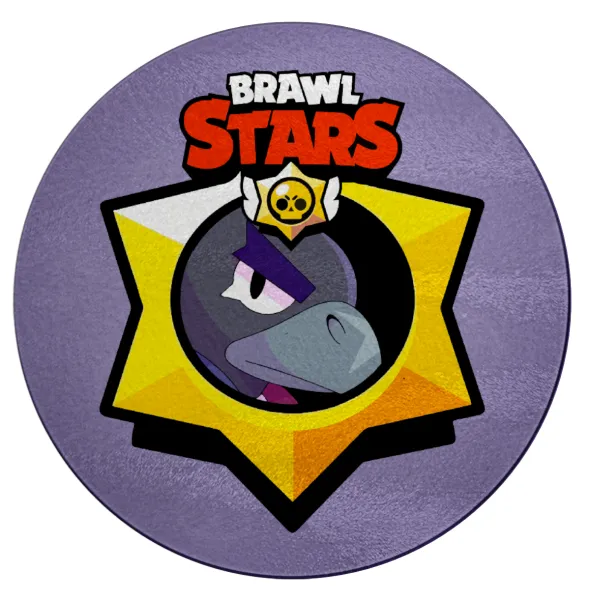 Brawl Stars Crow — Round glass cutting board (30cm)