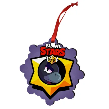 Brawl Stars Crow, Στολίδι Χριστουγεννιάτικο στολίδι snowflake ξύλινο 7.5cm