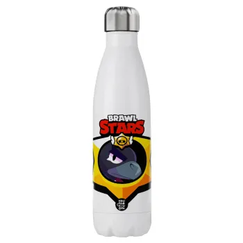 Brawl Stars Crow, Μεταλλικό παγούρι θερμός (Stainless steel), διπλού τοιχώματος, 750ml